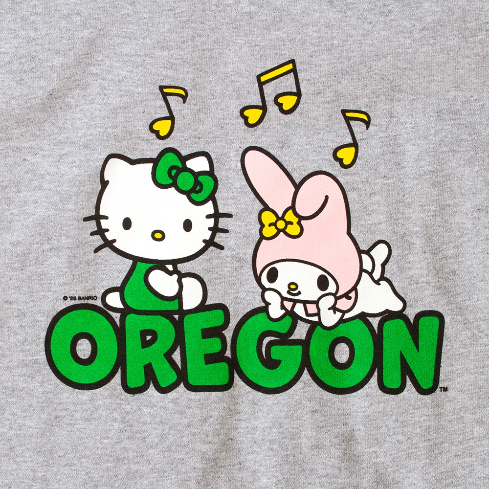 Ducks Spirit, Blue 84, Grey, Crew Neck, Cotton Blend, Kids, Youth, Hello Kitty, My Melody, T-Shirt, 964243